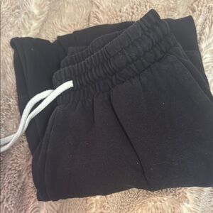 SO Black Sweatpants with Elastic Waistband and Tapered Fit